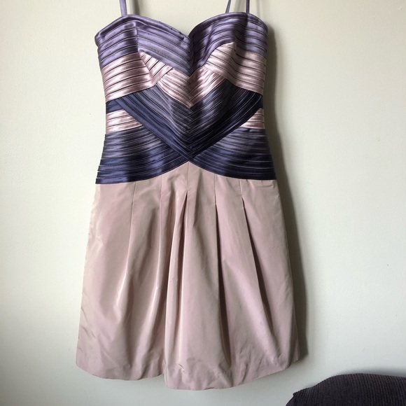 BCBGMaxAzria Strapless Hana Taffeta Dress 0 - Picture 3 of 8